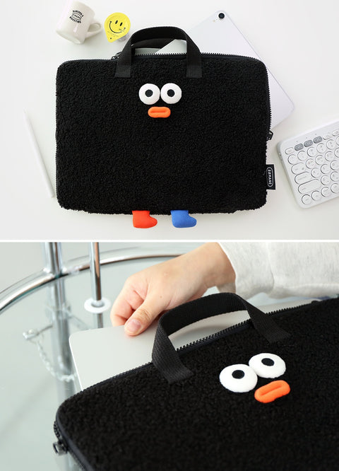 Brunch Brother 13" Pompom Laptop Pouch Wide [3colors]