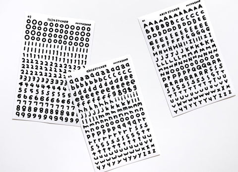 Uncut Sticker [Chubby Handwriting Alphabet] | Deco Sticker