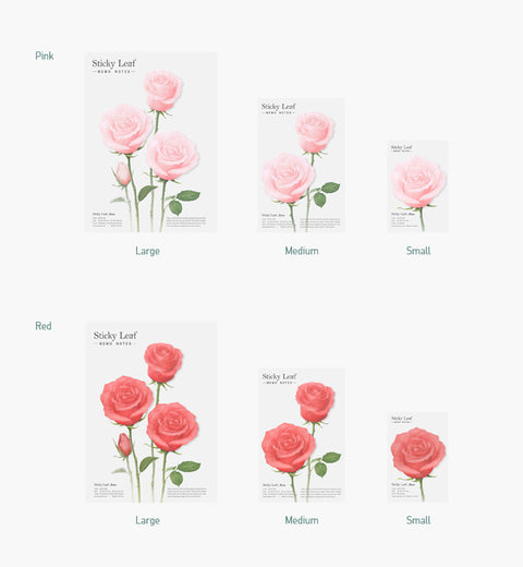 Rose Sticky Notes L [2colors]