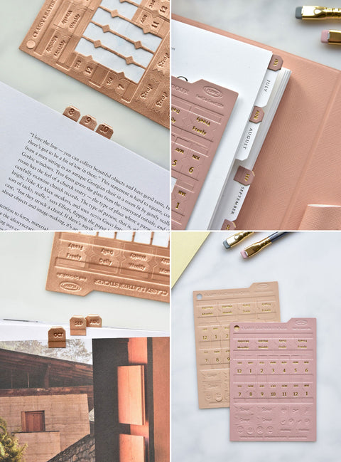 Twinkle Index Tab Sticker [5colors] | Leather Texture