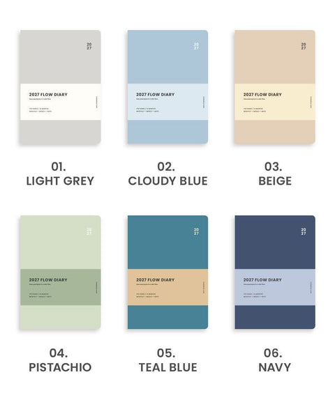 2027 Flow Weekly Diary [6colors] | Weekly Planner