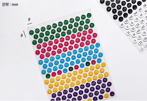 Circle Day Seal Sticker [2types] | Deco Sticker | Date