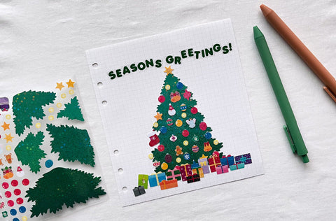 Christmas Tree DIY Seal Sticker [2types] | Deco Sticker