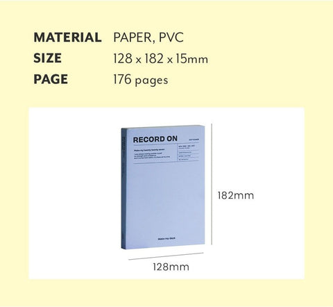 2027 Record On Weekly Planner B6 [4colors]