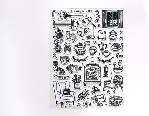 Warm Winter Line Seal Sticker | Deco Sticker