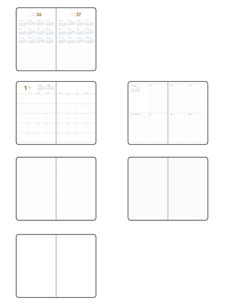 2026 Weekly Planner Medium [8colors] | Notable Memory Medium Weekly Diary