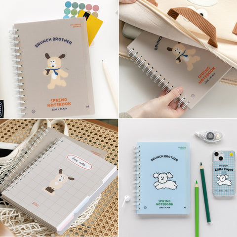 Brunch Brother PP Index Notebook A5 [4types] | Line + Plain Notebook