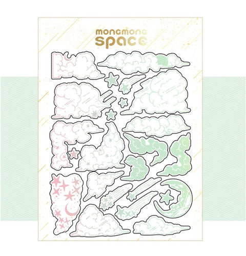 Cloud Glitter Seal Sticker