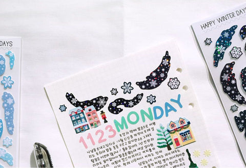Snowstorm Seal Sticker [3types] | Deco Sticker