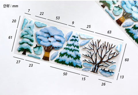 Big Tree Covered with Snow Seal Sticker | Deco Sticker