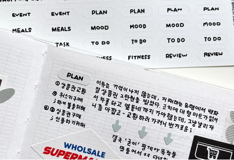 Small English Word Seal Sticker | 2sheets