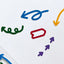 Deco Seal Sticker [Colorful Curved Arrow]