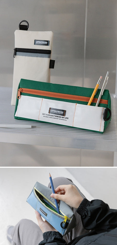 Life & Pieces Triangle Multi Pencil Case [3colors]