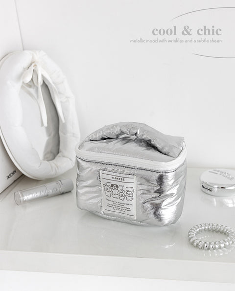 momossi Marshmallow Daily Makeup Pouch [Silver]