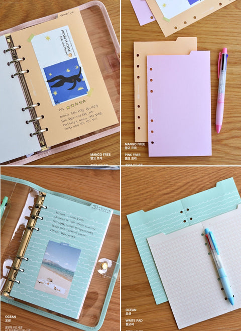 A6 Planner Inserts [5types] | Grid, Line Inserts, Diary Inserts, Refill