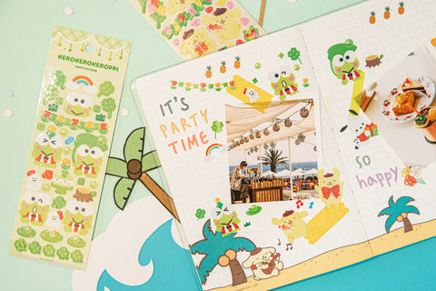 Sanrio Party Seal Sticker [7types] | Kuromi | Hello Kitty | Pompompurin | Kerokerokeroppi