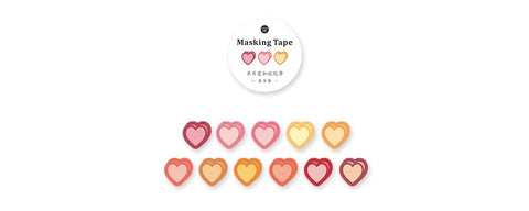 Ruby Heart Masking Tape