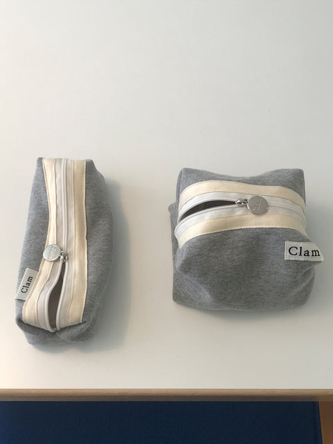 Clam Round Pouch [Snug Gray] | Daily Pouch