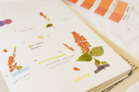 Pressed Flower Sticker [Salvia] | Printed Dried Flower Sticker