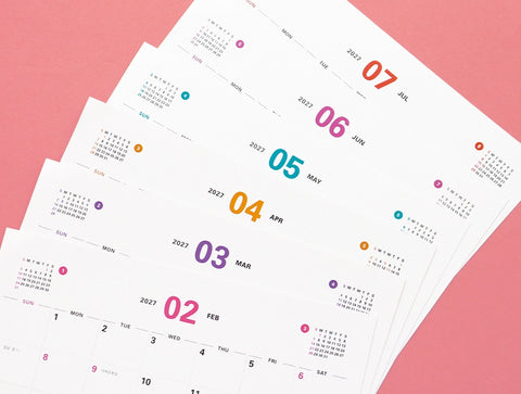 2027 PRISM Desk Calendar (OCT.2026-DEC.2027) | Dated + Undated Planner