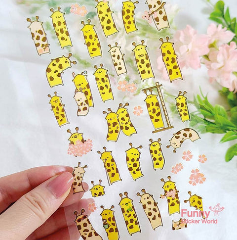 Lovely Giraffe Deco Sticker C557P