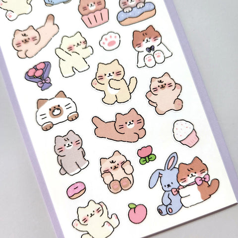 Cheek-red Cat Seal Sticker