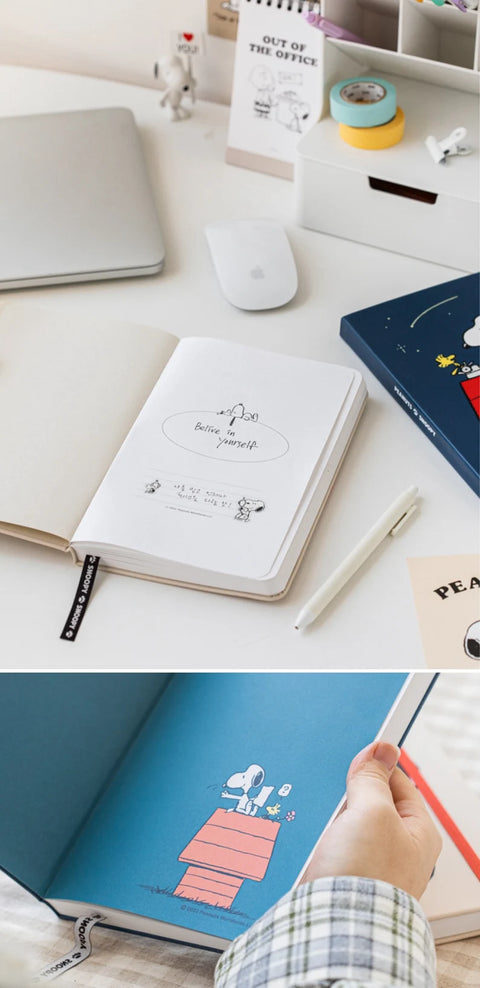 Peanuts Snoopy Hardcover Line Notebook [2colors]