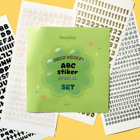 Deco Pocket ABC Alphabet + Number Sticker Special Pack [3types]