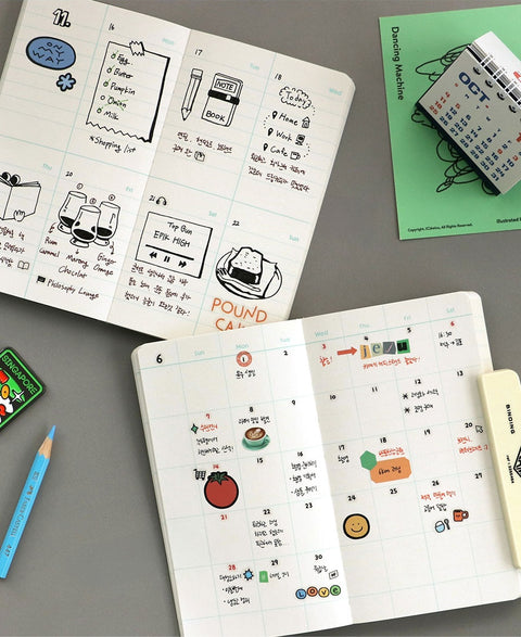 Slow Weekly Planner [4types] | Compact Handy Weekly Diary