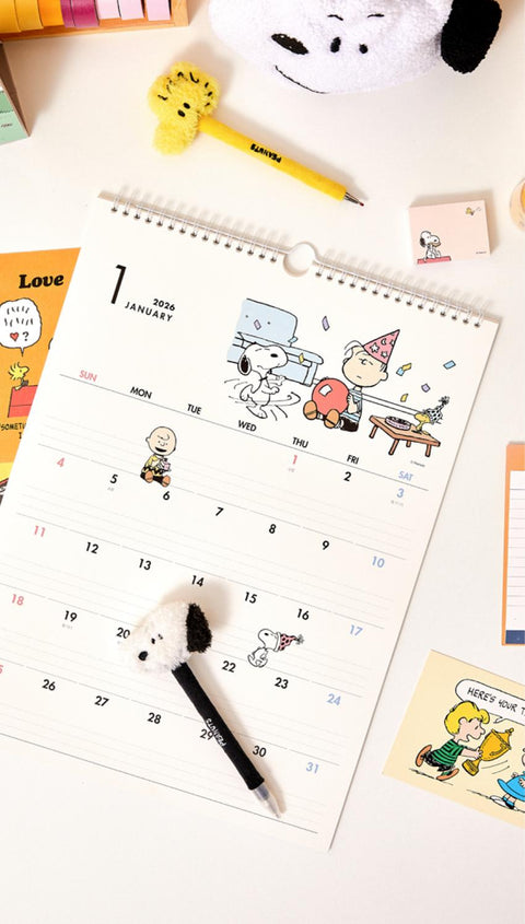 2026 Peanuts Snoopy Wall Calendar