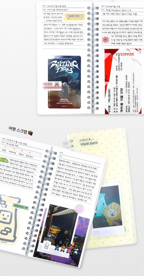 Catch Your Days Pocket Ticket Notebook ver.2 [6types] | Archiving Notebook | Storage
