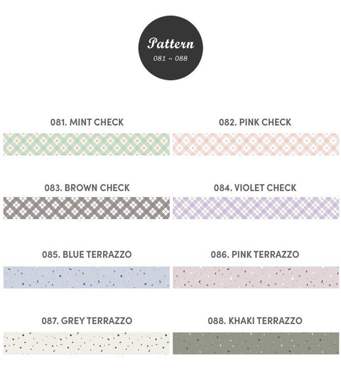 PATTERN Masking Tape [8types] | check. terrazzo