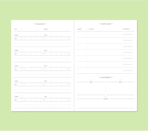 Lucky Study Planner for 1 month ver.2 [4types]