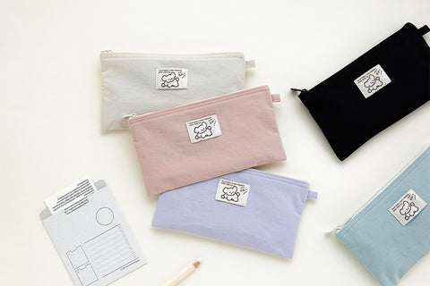 Coi Twill Flat Pencil Pouch [5colors]