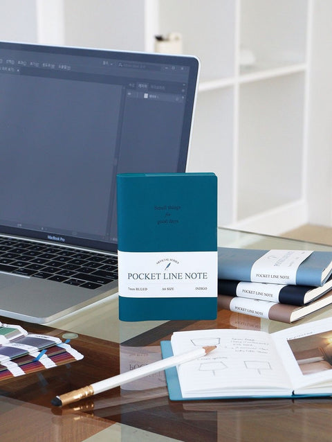 Official A6 Pocket Handy Line Notebook [4colors]