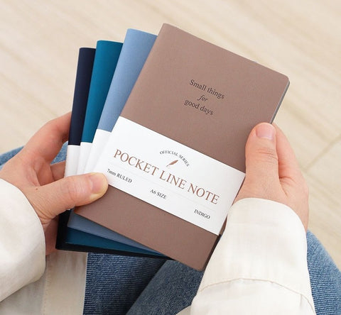 Official A6 Pocket Handy Line Notebook [4colors]