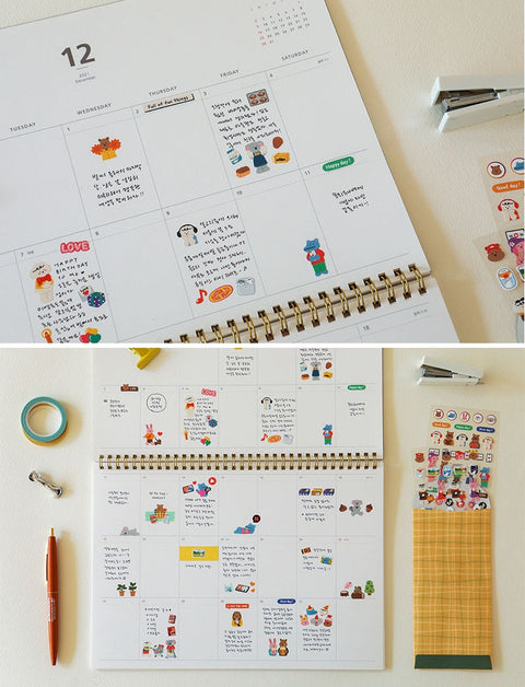 Diary Removable Seal Sticker Pack | 8sheets