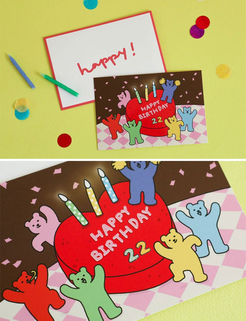 Jelly Bear Party Postcard Pack