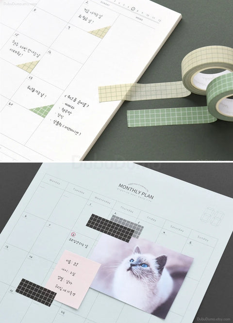 Arte Masking Tape 12P SET [Gloomy Grid]