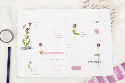 Pressed Flower Sticker [Globe Amaranth] | Printed Dried Flower Sticker