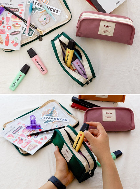 Funnymade Canvas Pencil Case [6colors] | Pen Pouch