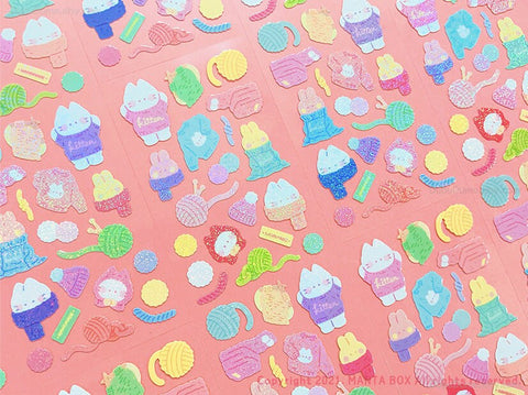 Twinkle Deco Sticker [Knitting Kitty]
