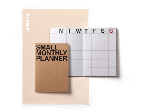 Kraft Monthly Planner [mini, small, medium, large]