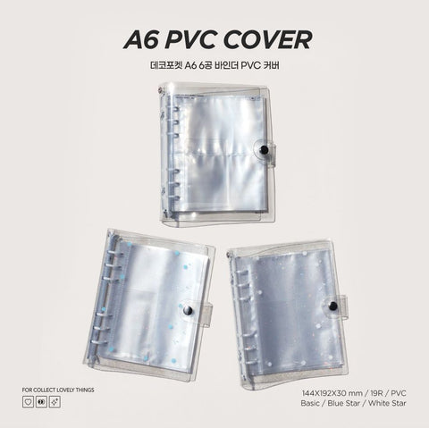 A6 Deco Pocket 6 Ring PVC Cover [3colors]