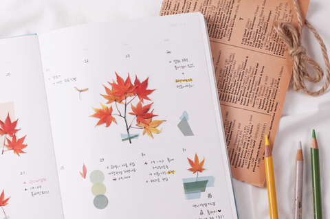 Pressed Flower Sticker [Palmate Maple] | Printed Dried Flower Sticker