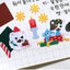 Kitty Christmas Seal Sticker [3types] | Cat Deco Sticker