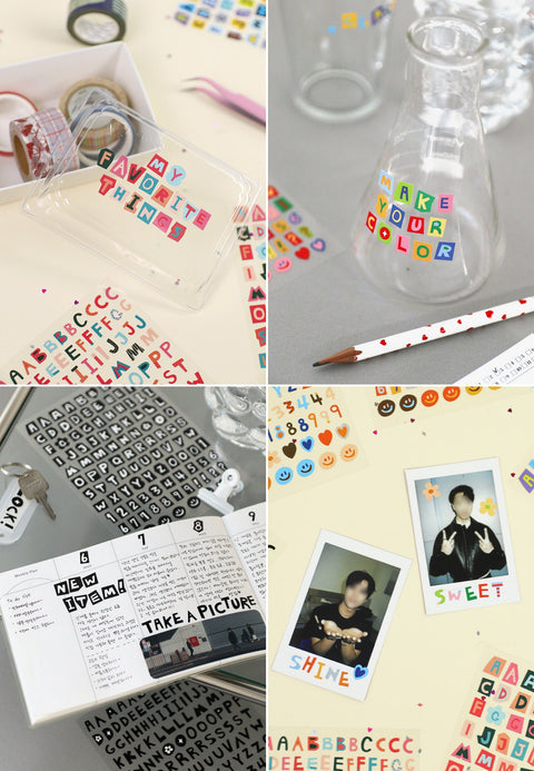 Color Recipe Alphabet Sticker [10types]