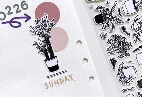 Flowerpot Line Seal Sticker | Deco Sticker