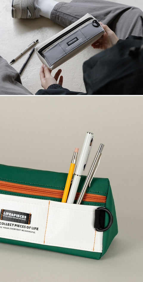 Life & Pieces Triangle Multi Pencil Case [3colors]