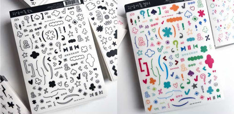 Sign Deco ver.2 All-in-One Pack [2types] | 5sheets | symbol sticker